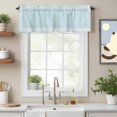 thumbnail image 1 of Sky Blue Greece Key Valances for Windows,Kitchen Valance Rod Pocket Short Curtain, Abstract Geometric Greece Valance Curtain Window Valances for Bedroom Bathroom Living Room 54x18in, 1 of 9
