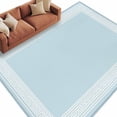 thumbnail image 1 of Sky Blue Greek Key Large Area Rugs for Bedroom Living Room, Soft Non Slip Carpet Bedside Rug, Geometric Greece Ancient Farmhouse Geo Rectangular Floor Cover Kitchen Accent Rug 5'x8' for Office, 1 of 9