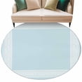 thumbnail image 1 of Sky Blue Greek Key Large Area Rugs for Bedroom Living Room, Soft Non Slip Carpet Bedside Rug, Geometric Greece Ancient Farmhouse Geo Round Floor Cover Kitchen Accent Rug 5' for Dining Room/Office, 1 of 9