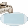thumbnail image 1 of Sky Blue Greek Key Large Area Rugs for Bedroom Living Room, Soft Non Slip Carpet Bedside Rug, Geometric Greece Ancient Farmhouse Geo Round Floor Cover Kitchen Accent Rug 4' for Dining Room/Office, 1 of 9