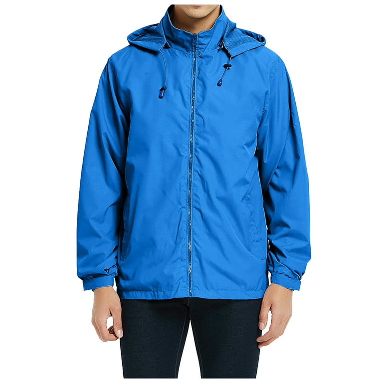 Sky Blue Jackets For Men Mens Autumn Fashion Casual Loose Solid