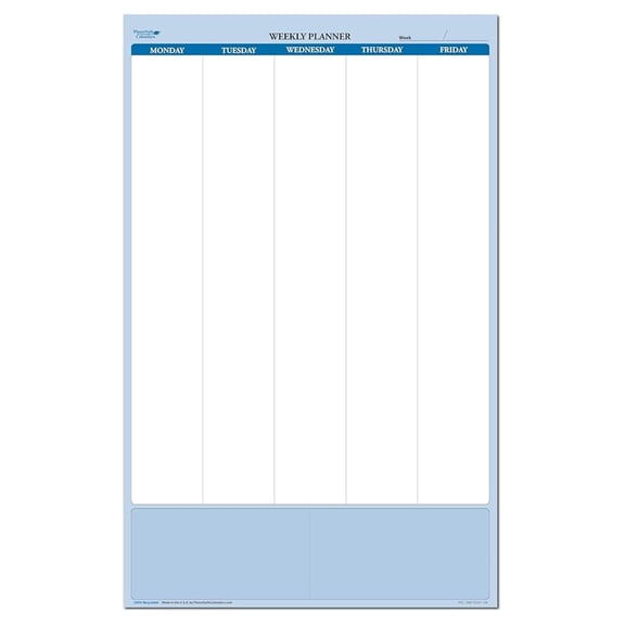 Sky Blue Kit Sticky-Note Weekly Task and Goal Planner 24 in. x 36 in.