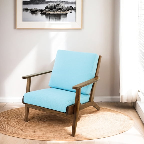 Sky Blue Linen Wrap - Excellent Supportive Design - Sofa - Matching Room - Sturdy Leg Support