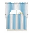thumbnail image 1 of Sky Blue Ombre Swag Valance and Tier Curtains 36'' Length Set, Farmhouse Modern Art Light Filtering Kitchen Curtains, Tier Curtain Valances for Bathroom/Living Room/Bedroom/Café, 1 of 6