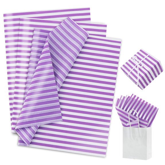 Sky Blue Pin Stripe Tissue Paper Bulk,Wrapping Tissue Paper for Gift Bags, 14 x 20 Inch Gift Wrap for Wedding Birthday Easter Graduation DIY Crafts Holiday Flowers-30 Sheets