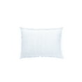 thumbnail image 1 of Sky Blue Pinstripe Fringe Linen Pillow 26x26 Down Alternative Insert, 1 of 12