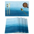 thumbnail image 1 of Sky Blue Placemats Set of 6 Oil Painting Texture Place Mats Table Mats Kitchen Dining Home Outdoor Party Table Decoration, 1 of 9