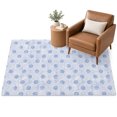 Sky Blue Polka Dots Spots Area Rug 4'x6', Abstract Modern Minimalist ...