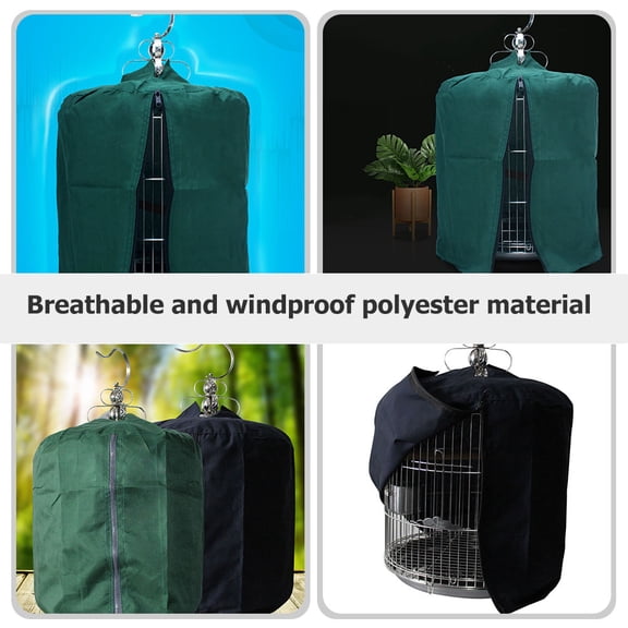 Sky Blue Polyester Bird Cage Protector for Pet Use with Sunshade and Rainproof Features