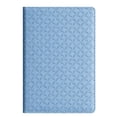 thumbnail image 1 of Sky Blue Quilted Leather Business Notebook, Lay Flat Lined Journal with Ribbon Bookmark for Work, 1 of 4