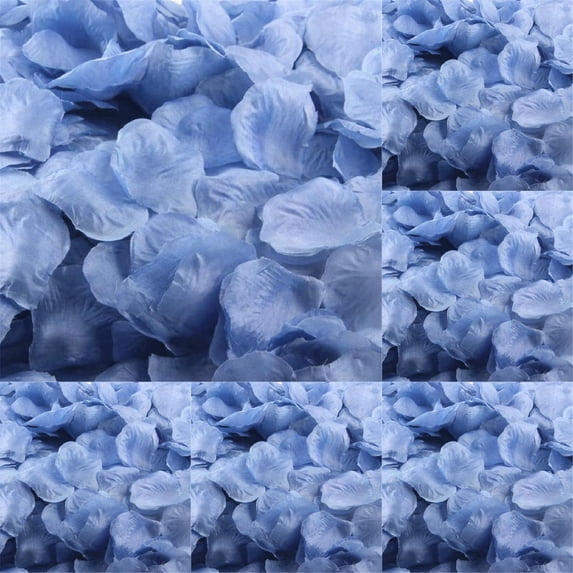 Sky Blue Rose Petals, 1000 Artificial Polyester Silk Flower Petals for Honeymoon Bath and Bedroom Decor