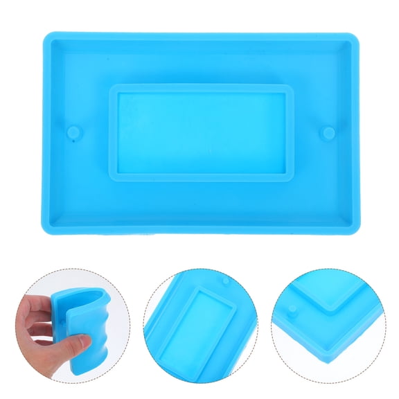 Sky Blue Silicone Panel Mold for DIY Creative Crystal Epoxy Projects Easy to Use Non Stick