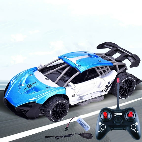 Sky Blue Sky Blue 4 Channel Rc Racing Car 1:16 Scale Rechargeable Remote Control Vehicle Alloy Drift Toy
