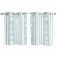 thumbnail image 1 of Sky Blue Striped Coastal Kitchen Curtains Small Short 39 Inch Length, Nautical Beach Starfish Shell Grommet Bedroom Living Room Curtains, Light Filtering Cafe Curtain Drapes 2 Panels Set 55''x39'', 1 of 9