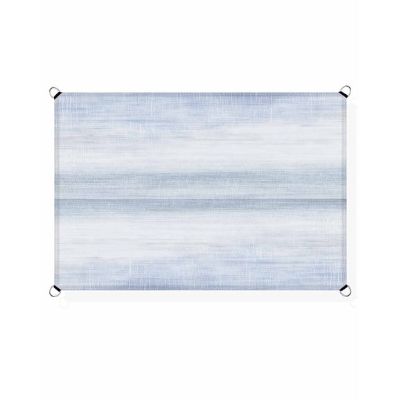 Sky Blue Sun Shade Sail 12'X16' Abstract Light Blue Ombre Linen Texture Modern Rustic UV Block Outdoor Sail Shades Breathable Waterproof Rectangular Sunshade for Patio Garden Pool Pergola Porch