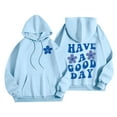 Sky Blue Sweatshirt for Women Hoodies for Teen Girls Casual Letter