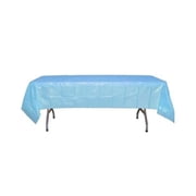 Sky Blue Table Cover - Plastic Disposable - 54in. x 108in. Rectangle - 1 Piece fdp90028