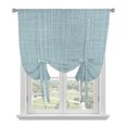 thumbnail image 1 of Sky Blue Tie Up Curtains for Windows, Adjustable Balloon Window Shades, Rustic Farmhouse Solid Color Kitchen Window Treatments Farmhouse Short Curtains with Rod Pocket 42"x45", 1 of 8