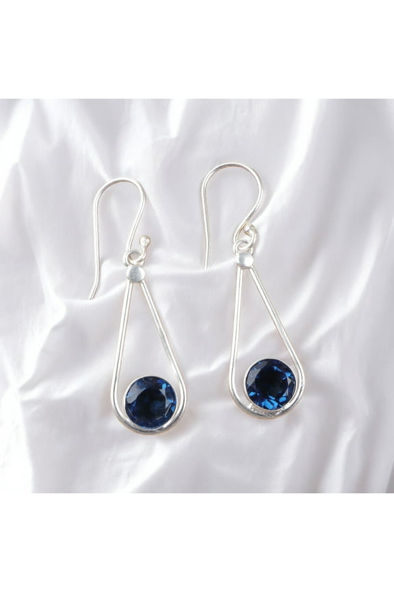 Sky Blue Topaz Earrings 925 Sterling Silver Jewelry