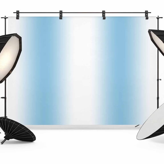 Sky Blue White Backdrop for Photoshoot,Photography Photo Studio Background Wall Backdrop,Gradient Vertical Stripes Minimalist Back Drop Banner Panel for Portraits Wedding Party Live Streaming 7x5Ft
