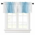 thumbnail image 1 of Sky Blue White Gradient Valances for Windows Simple Pattern Rod Pocket Curtain Valance Window Treatment Short Curtains for Kitchen Living Room, 58"x16", 1 of 5