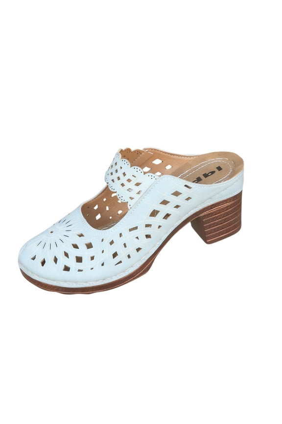 Sky Blue Women'S High Heel Mules Casual Closed Toe Slip On Block Heel Shoes Platform Thick Sole Spring Summer Outdoor Wear Size 42 Weight 0.94 Lb