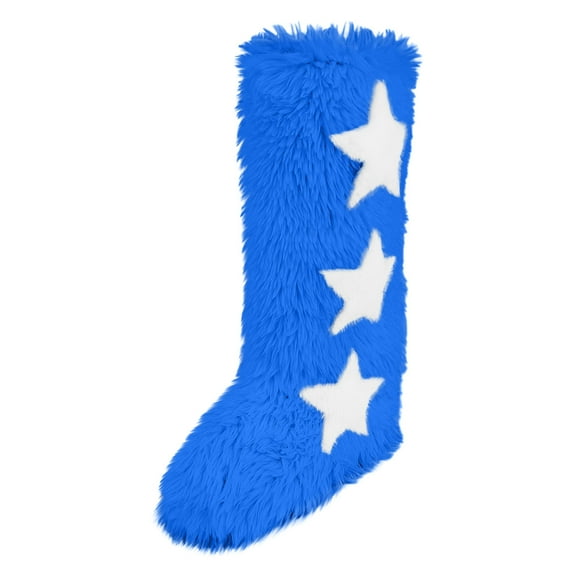 Sky Blue Women Snow Boots With Furry Interior Flat Heel And Round Toe Design Comfortable For Winter Seasons Warm And Durable