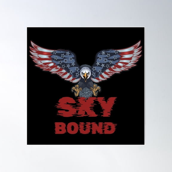 Sky Bound Majestic Eagle Silhouette Art Unframed Paper Print