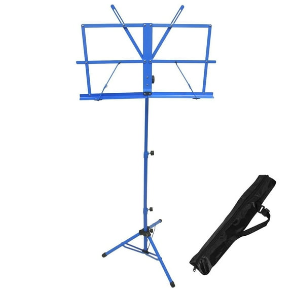 Sky Brand New Lightweight Adjustable Folding Music Stand with Carrying Bag-Blue