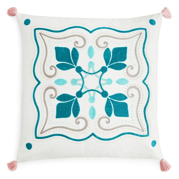 Sky Camila Euro Pillowsham , Navy, 26” X 26”