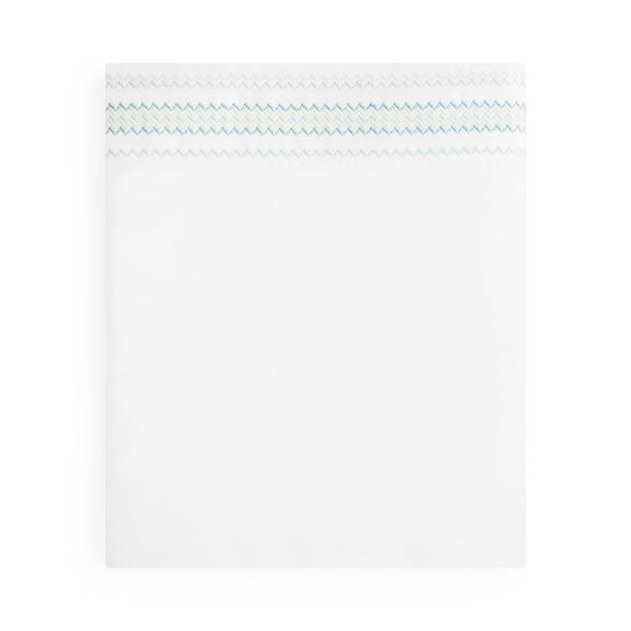 Sky Chevron Embroidered Flat Sheets