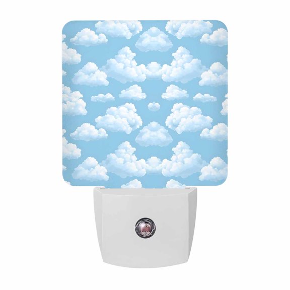 Sky Cloud Night Lights, Dreamy Light Blue White Cloud Smart Auto Dusk to Dawn Sensor Nightlights Plug-in Nightlight for Bedroom Bathroom Living Room Kitchen Hallway