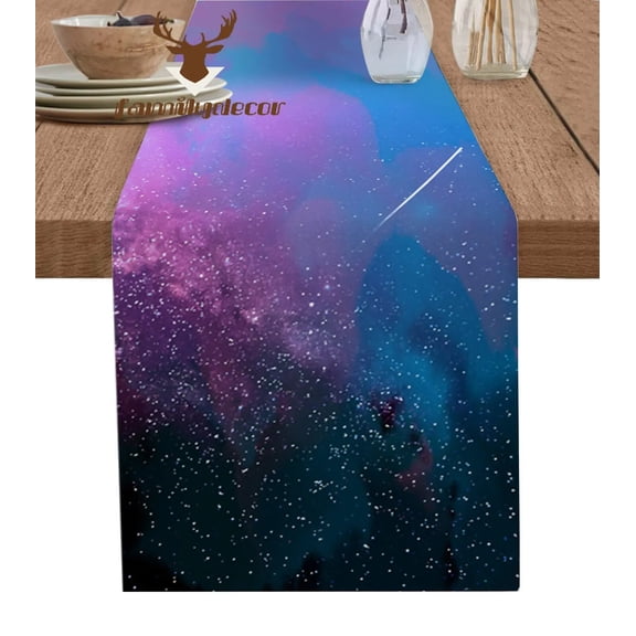 Sky Clouds Night Sky Table Runner Home Wedding Decor Table Flag Mat Table Centerpieces Decoration Party Dining Long Tablecloth