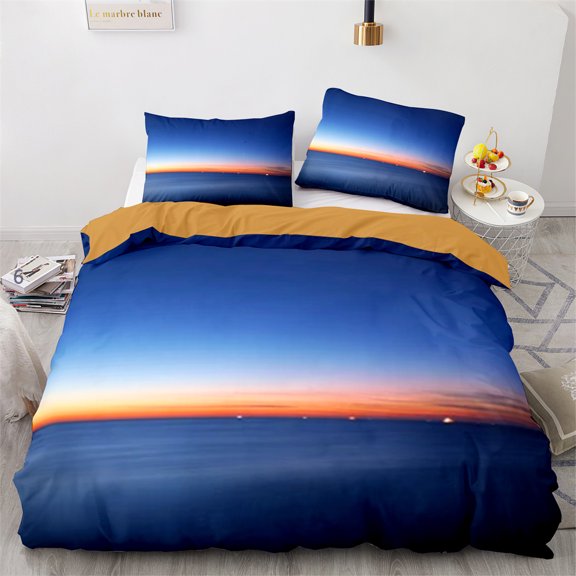 Sky Duvet Cover Set Space Night Time Universe Stars Nebulas Moon rative Bedding Set King Twin Size Polyester Comforter Cover