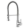 thumbnail image 1 of Sky Genius Pull Down Kitchen Faucet Spring Sprayer Single Handle Sink Faucet, Brushed Nickel, 1 of 7