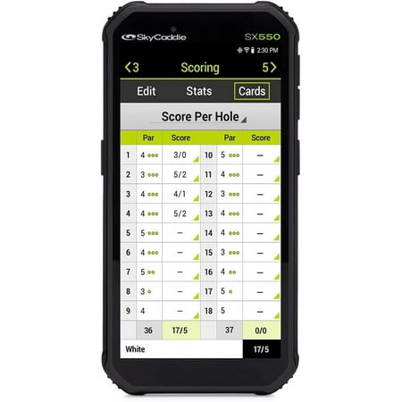 SkyCaddie - SX550 TourBook 5.5 inch screen, Golf GPS Rangefinder - Black