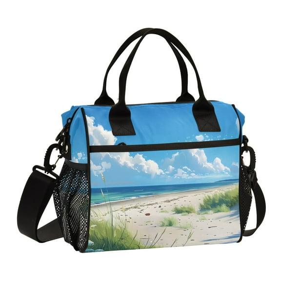 Sky Grass Sea Beach Cooler Bag Lunch Bag Soft Cooler Cooling Tote Insulated Lunch Box for Adult Men Women