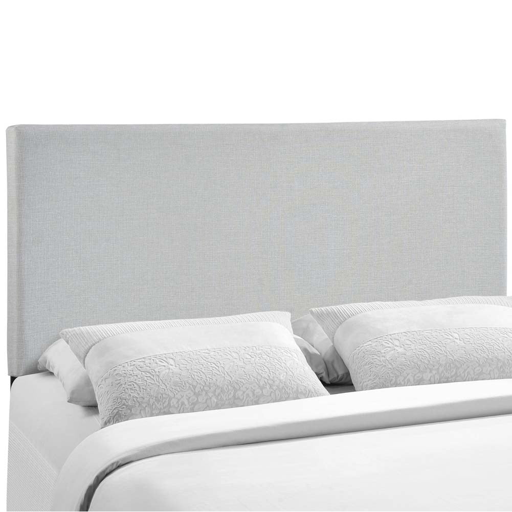 Modway Region Queen Upholstered Linen Fabric Headboard in Sky Gray