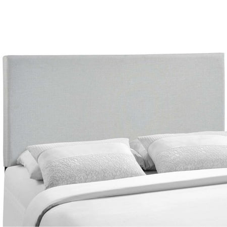 Modway Region Queen Upholstered Linen Fabric Headboard in Sky Gray