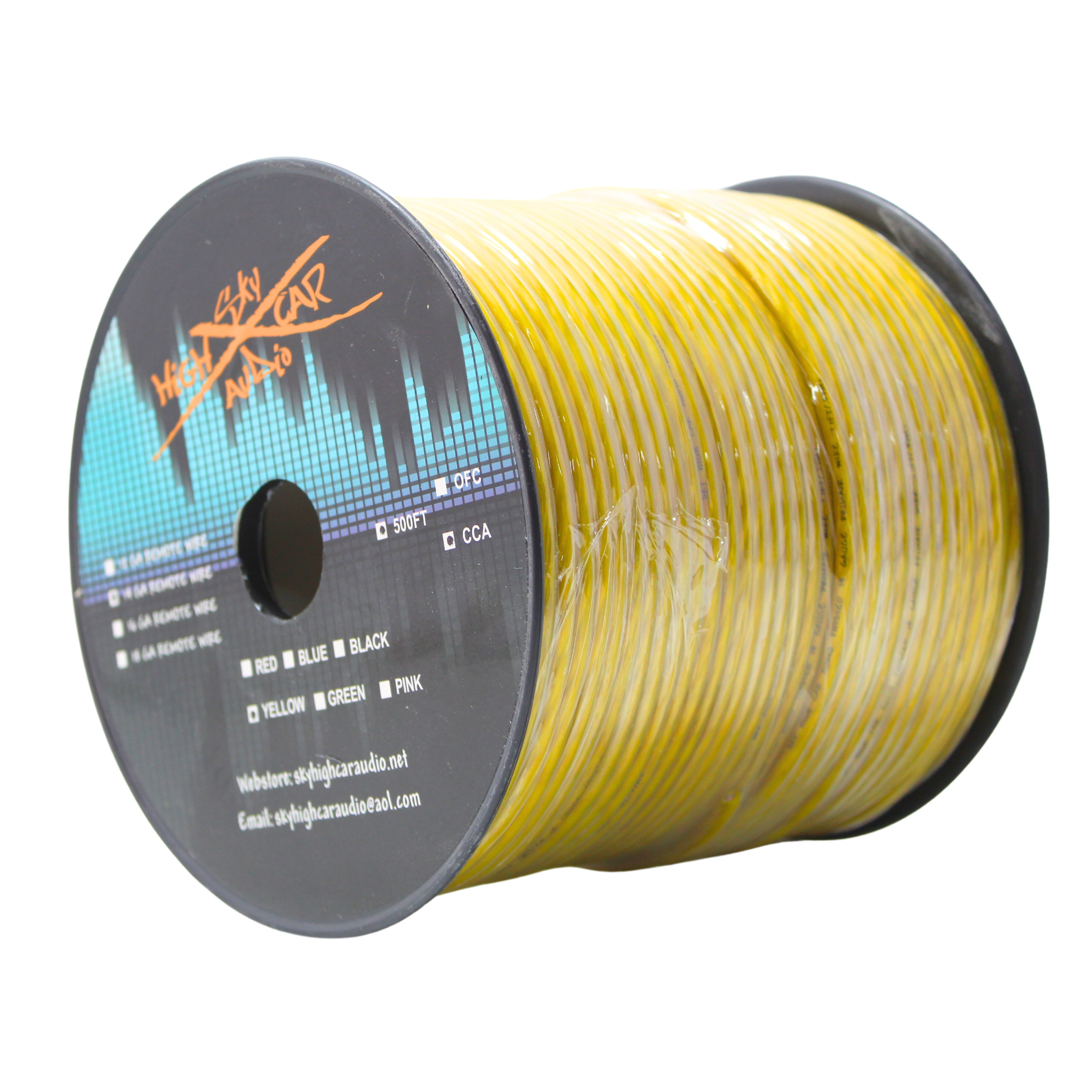 Remote Wire Audio 14 Gauge Remote Wire 16 Gauge Copper Wire Sky High Car Audio 14 GA ...