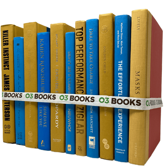 Sky High Decorative Books Yellow and Blue