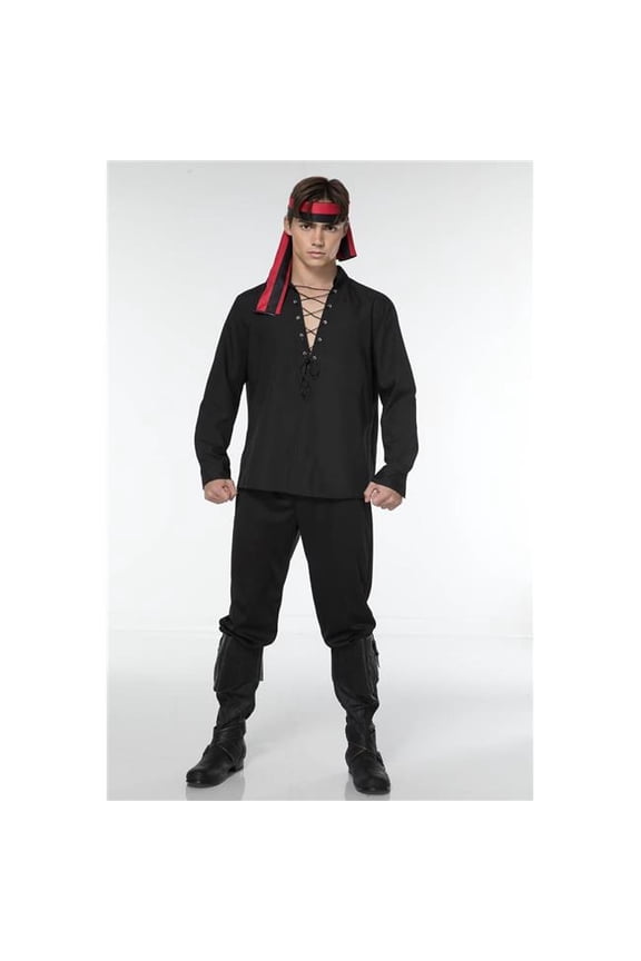 76611-BLACK-XL First Mate Pirate Costume, Black - Extra Large - 3 Piece