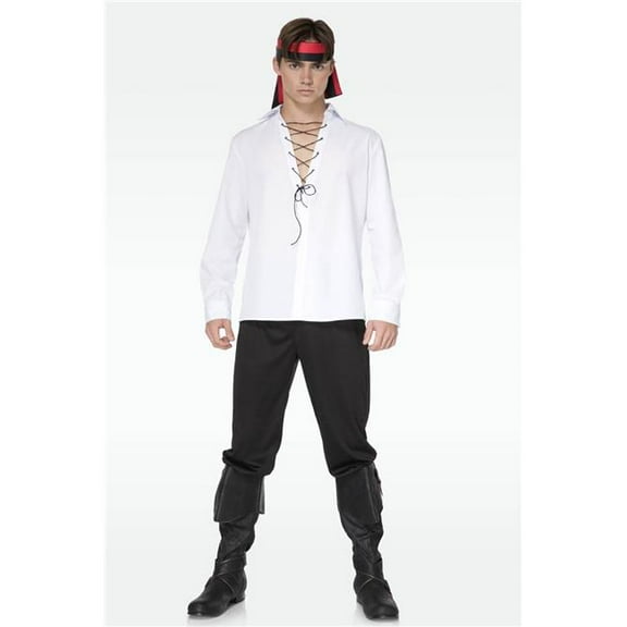 Sky Hosiery 76611-WHITE-M First Mate Pirate Costume, White - Medium - 3 Piece