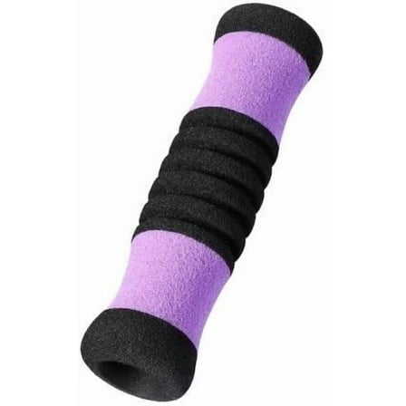 Sky Med Stylish Cane Grip in in Purple/Black Foam Hand Grip Replacement come with Strap, Offset Handle, Product dimension: 5" (L) x 1- 1/2”(W), Compatible with most 7/8" to 1"