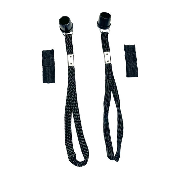 Sky Med Walking Cane Wrist Straps, 6 Length, 2 count, Black, Come with 7/8 plug, Elastic Connecter. fits Offset Canes, Folding Canes, Derby Canes, HurryCanes