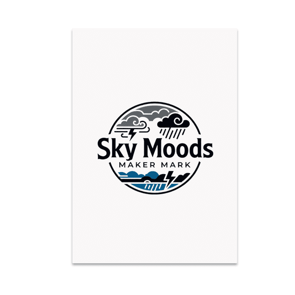 Sky Moods Maker Mark Storm Icon Wall Art - Weather Enthusiast - 13x19 Poster Print