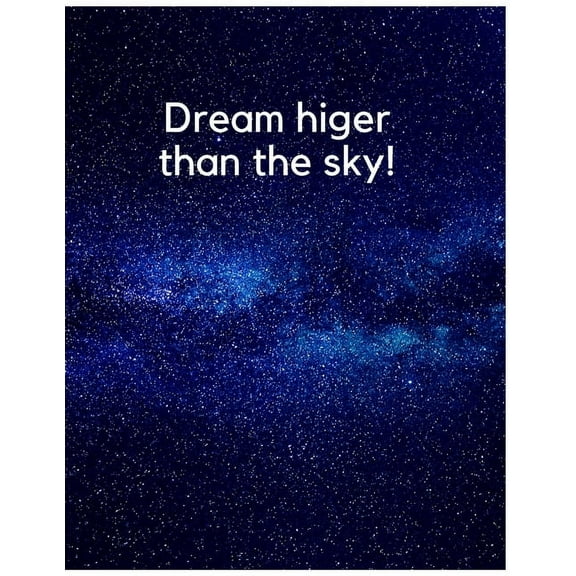Sky Notebook: Dream higer than the sky! Touch the stars! Happy Notebook / Journal Gift: 120 Pages - 8.5 x 11 inches, (Paperback)