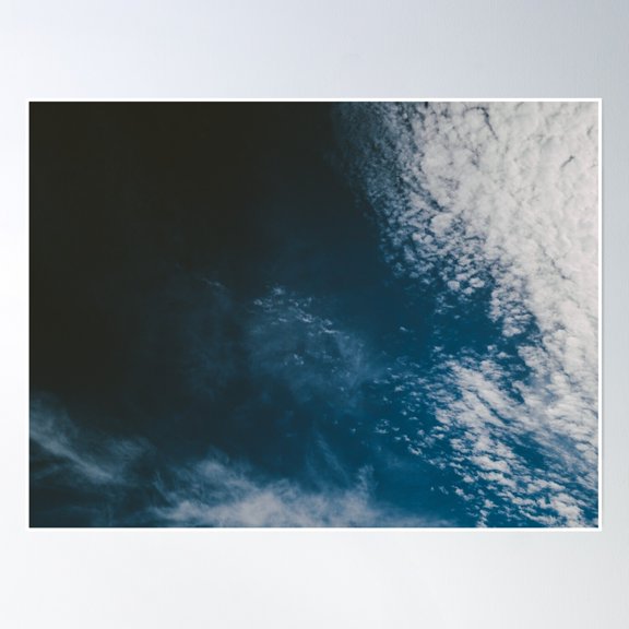Sky Of Powder Poster Wall Art, Modern Wall Decor, 24x36 UNFRAMED