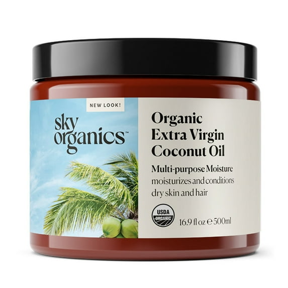 Sky Organics Organic Coconut Oil With Vitamin E, 16.9 Oz..