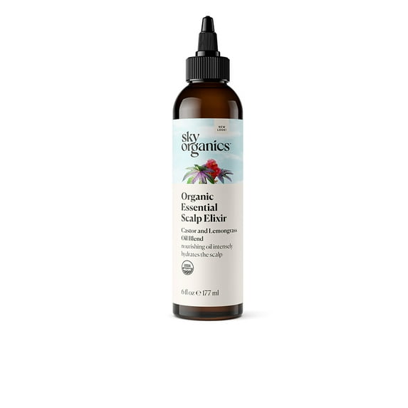Sky Organics Organic Essential Scalp Elixir for Hair to Hydrate, Soothe & Nourish Scalp, 6 fl. Oz